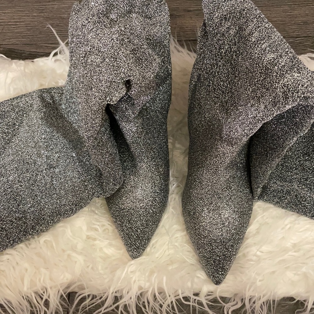 Marc Fisher Pagie Pointed Toe Silver Boot